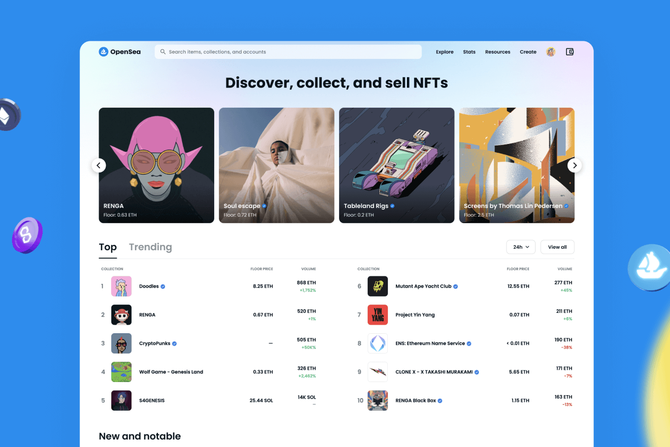 OpenSea NFT marketplace case study hero