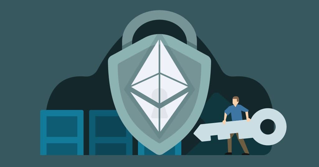 代表 DeFi 应用网络安全防护的插图