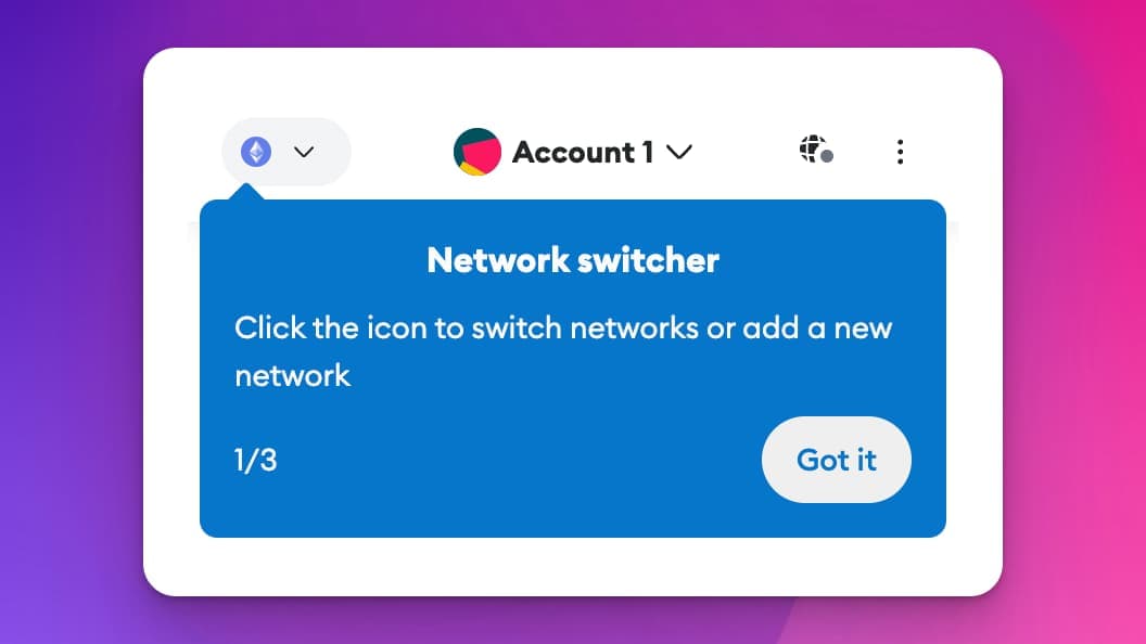 MetaMask network switcher: adding a new network