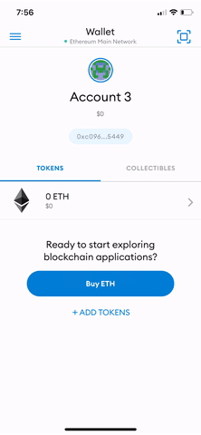 MetaMask mobile: switching the network to Ropsten