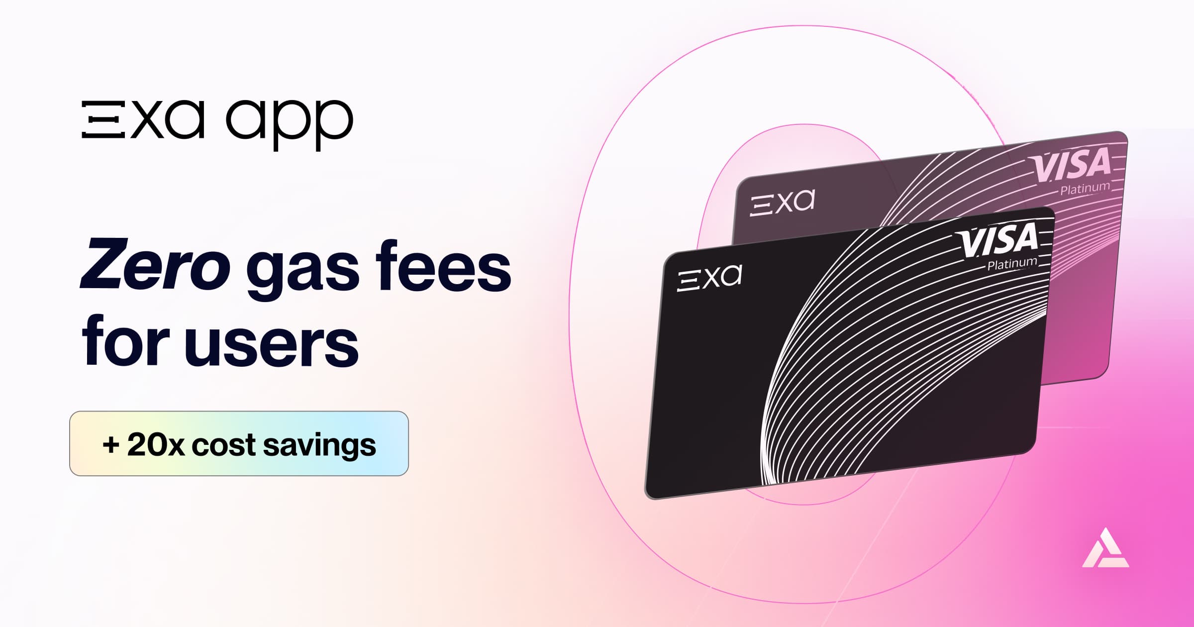 Zero gas fees for users and 20x further cost savings