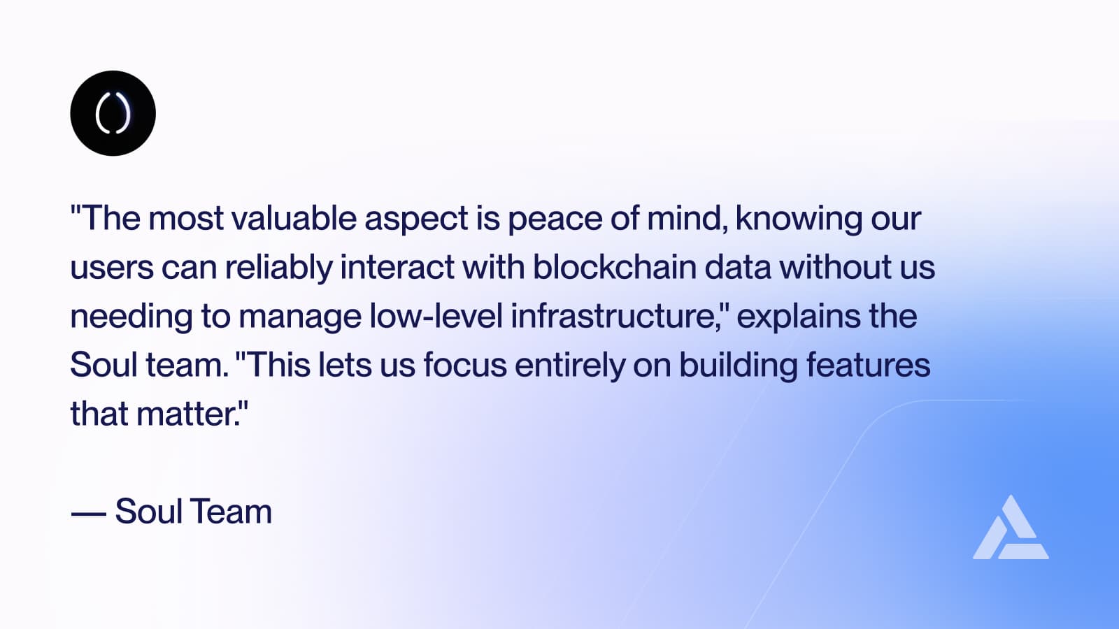 Soul team quote on partnering with Alchemy