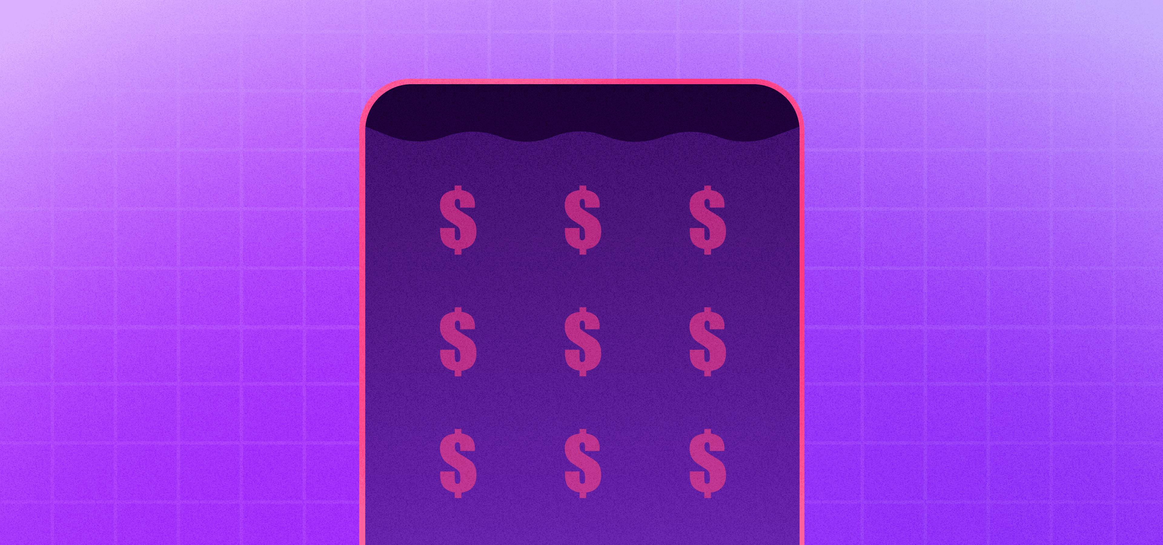 A mobile app showing dollar signs