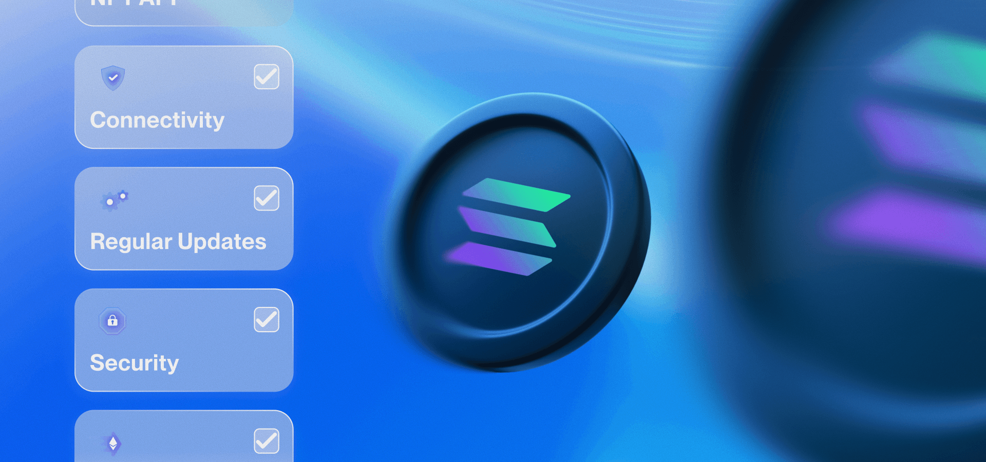Hero graphic for a guide to the best Solana wallets of 2025