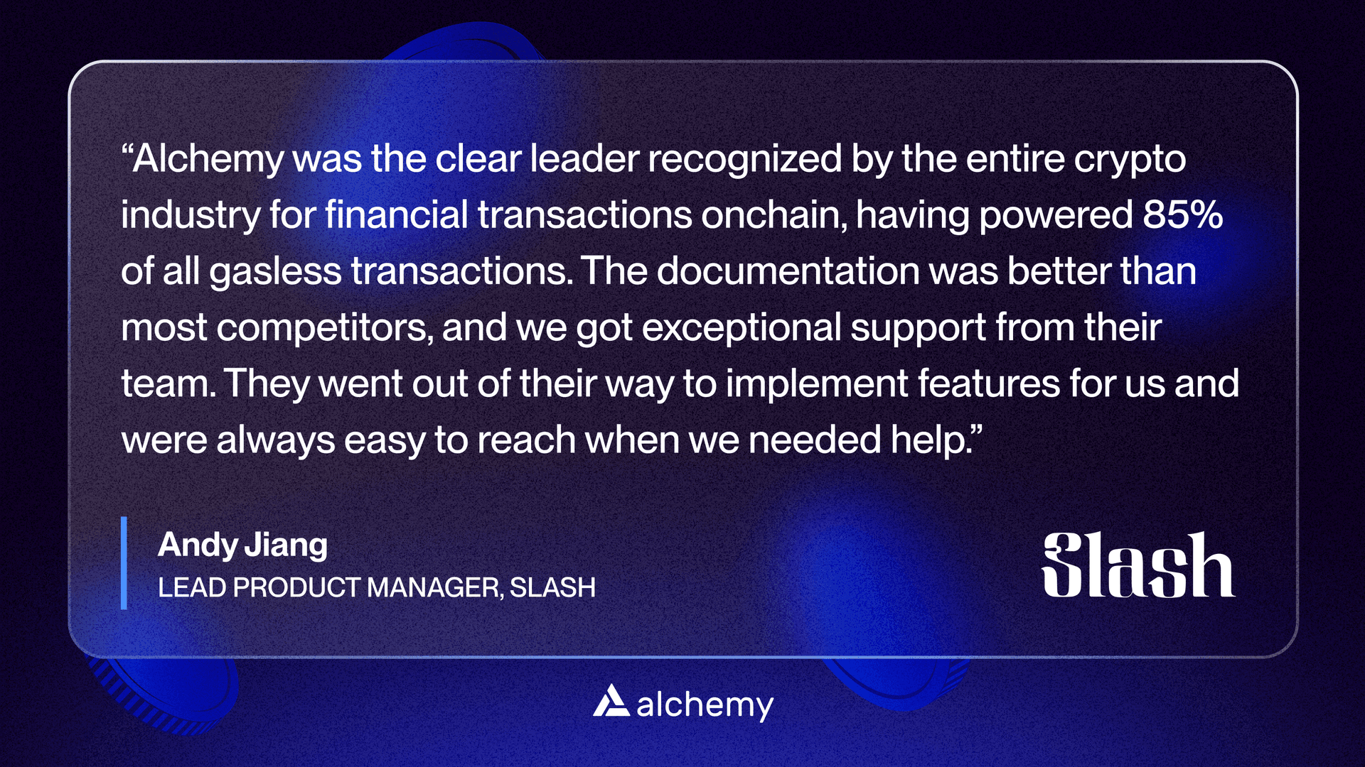 Quote from Andy Jian, lead product manager at Slash