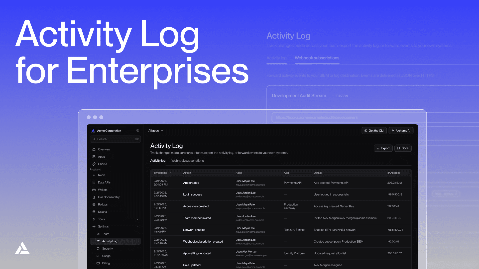Introducing Activity Log for Enterprises