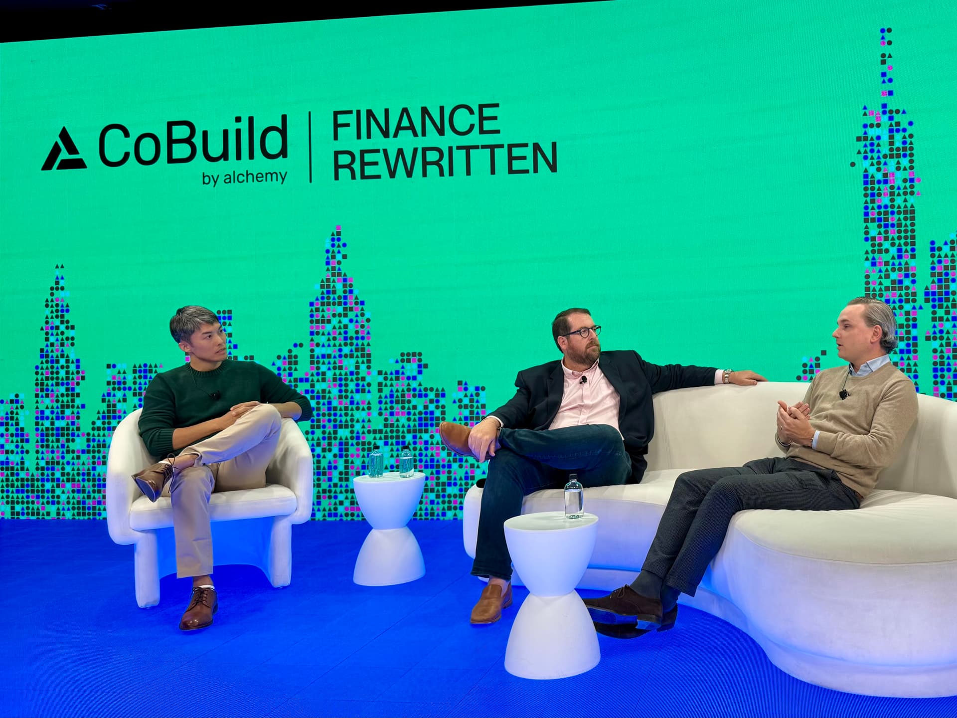 Ian De Bode, Peter Jonas, and Joe Lau onstage at CoBuild 2026