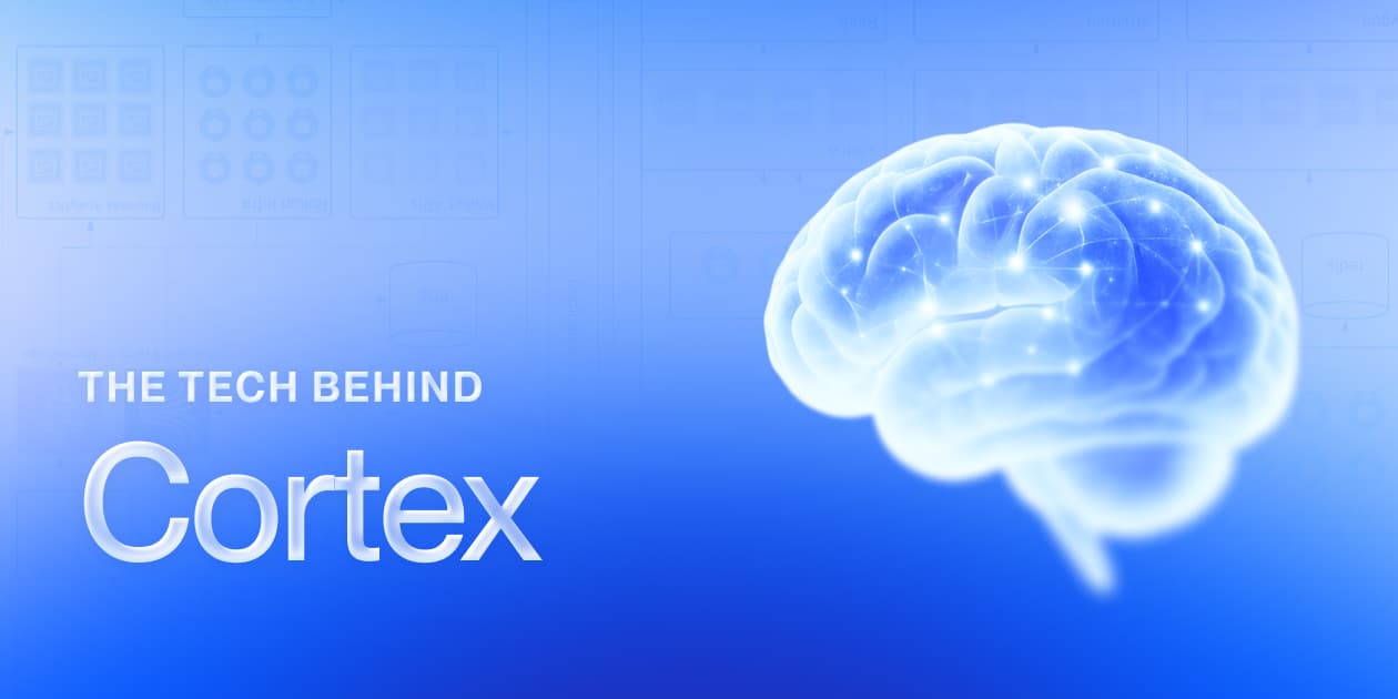 Cortex engineering hero banner for sub-50ms blockchain infrastructure