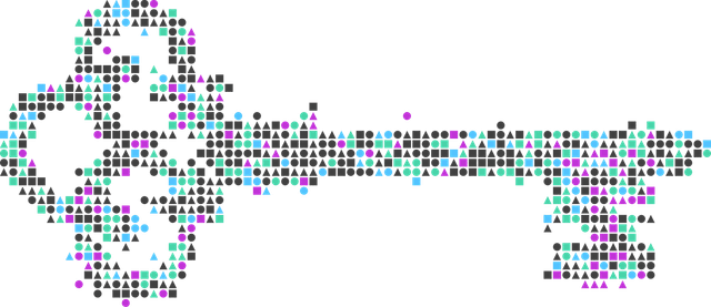 Mosaic key illustration