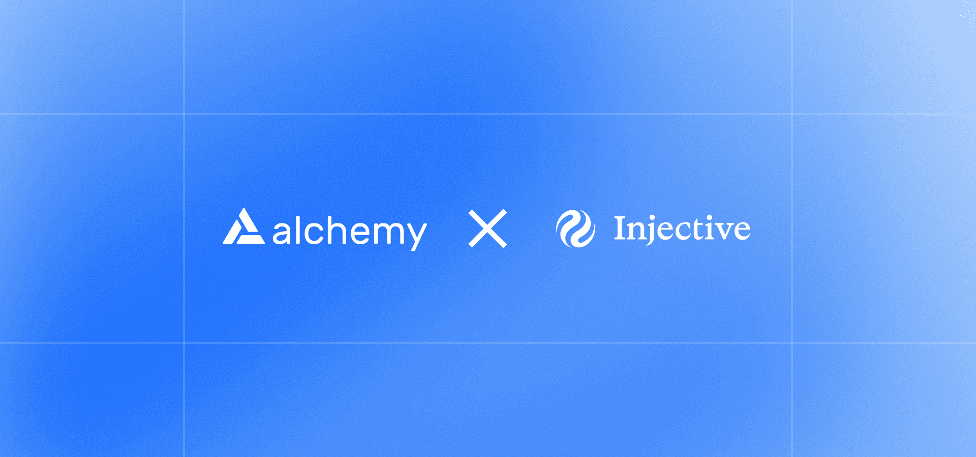 Alchemy and Injective partnership announcement banner