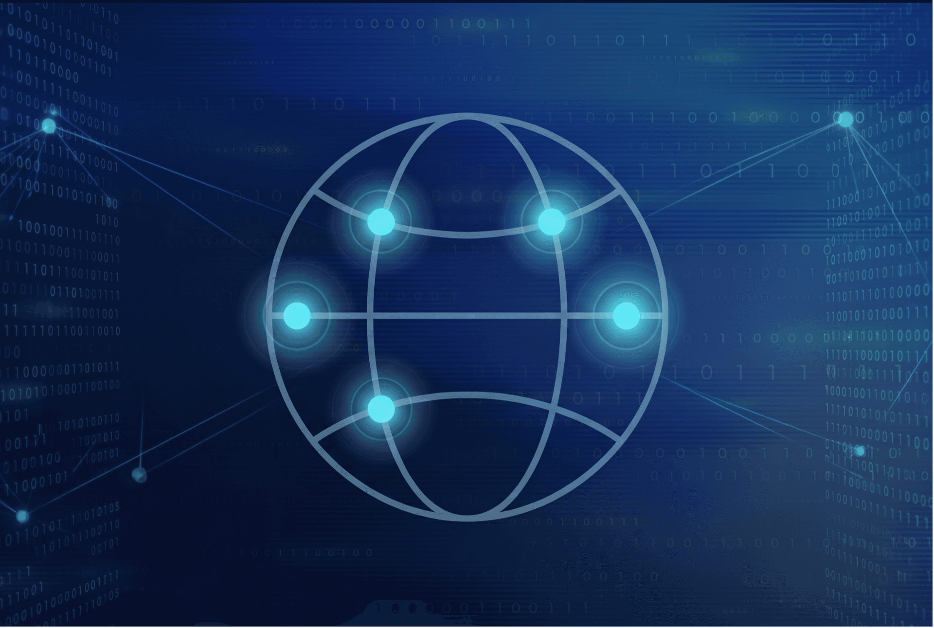 Globe with network nodes representing regional proximity