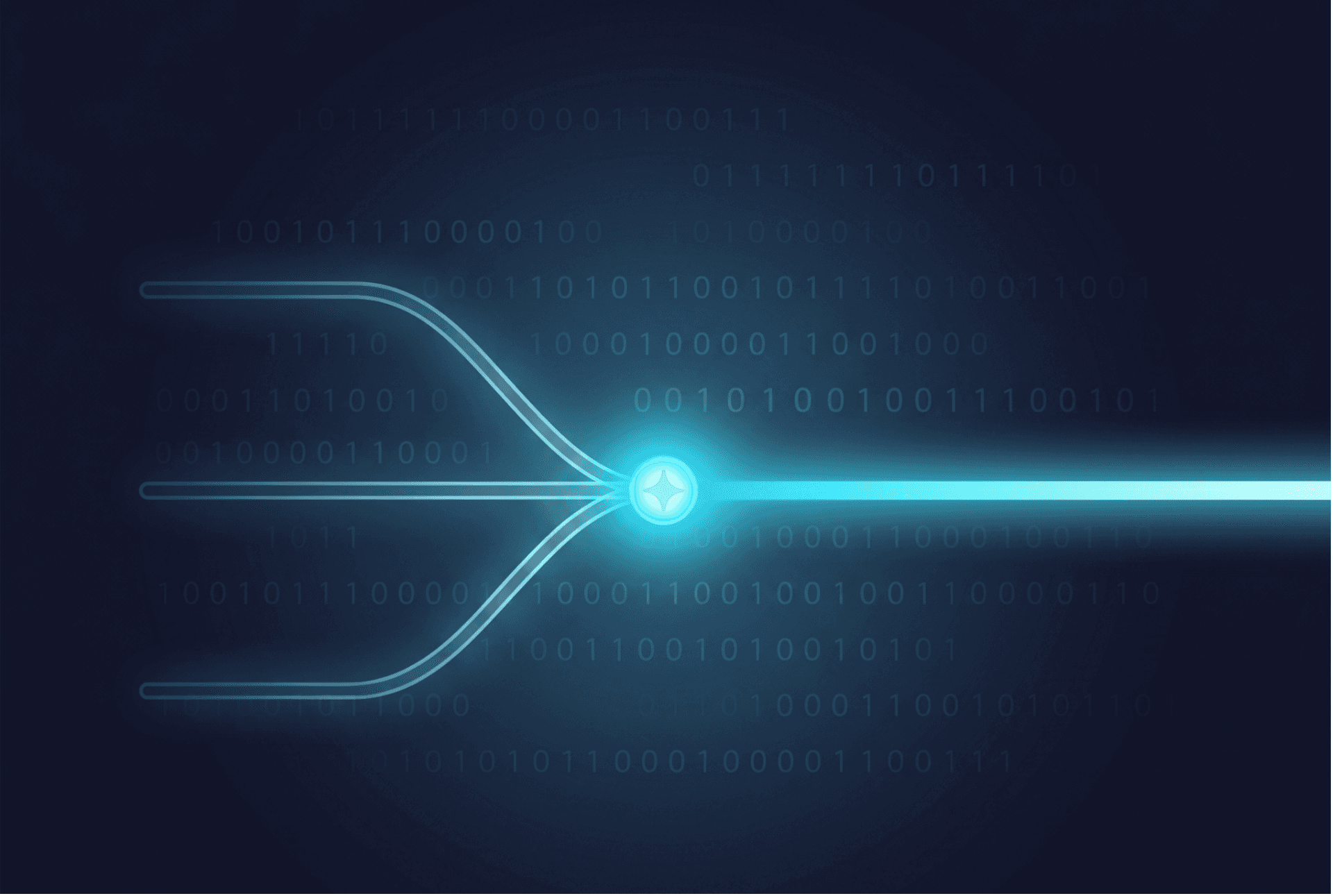 Multiple inputs converging into one focused output stream