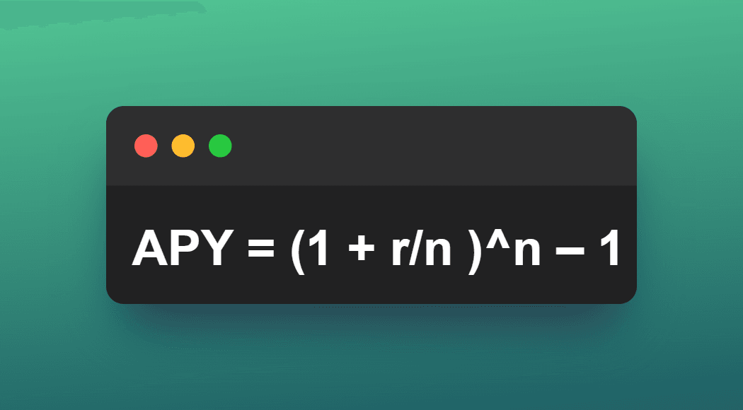 Annual Percentage Yield mathematical denotation