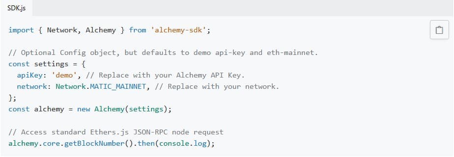 Importing the SDK for a Polygon node project