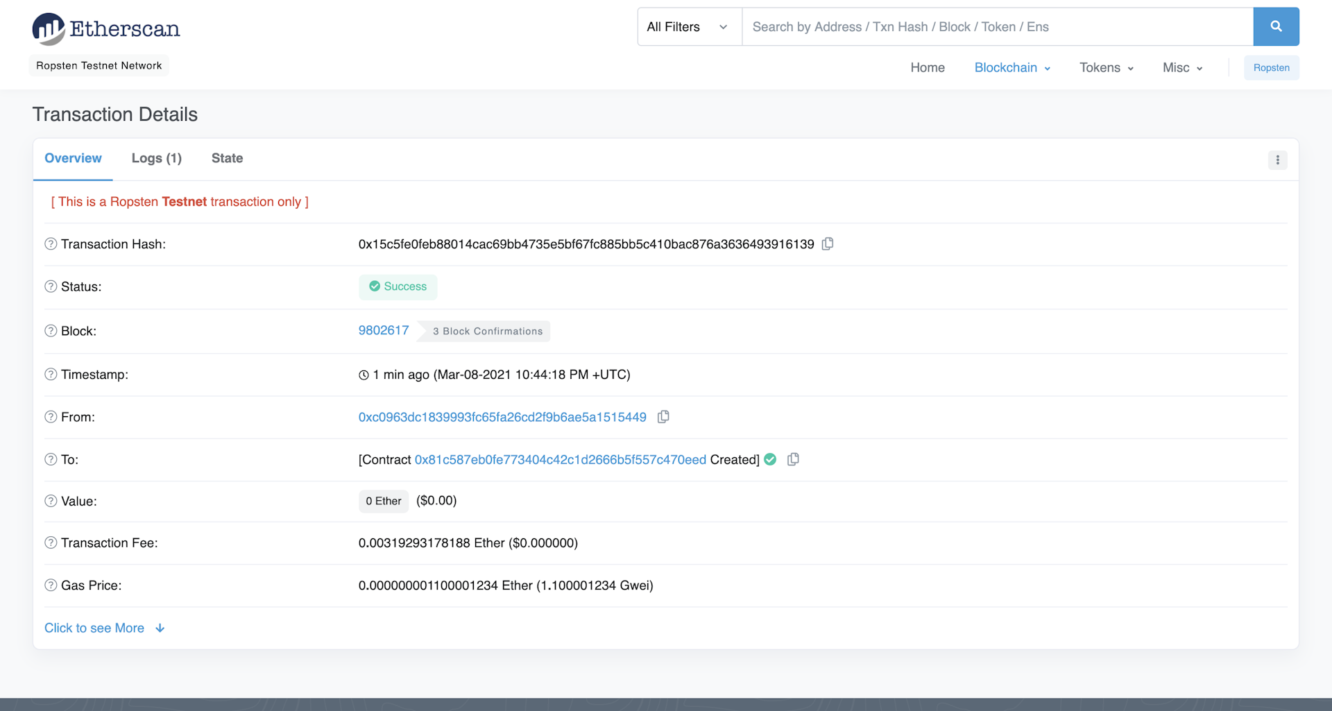 Yasssss! You just deployed your NFT smart contract to the Ethereum chain 🎉