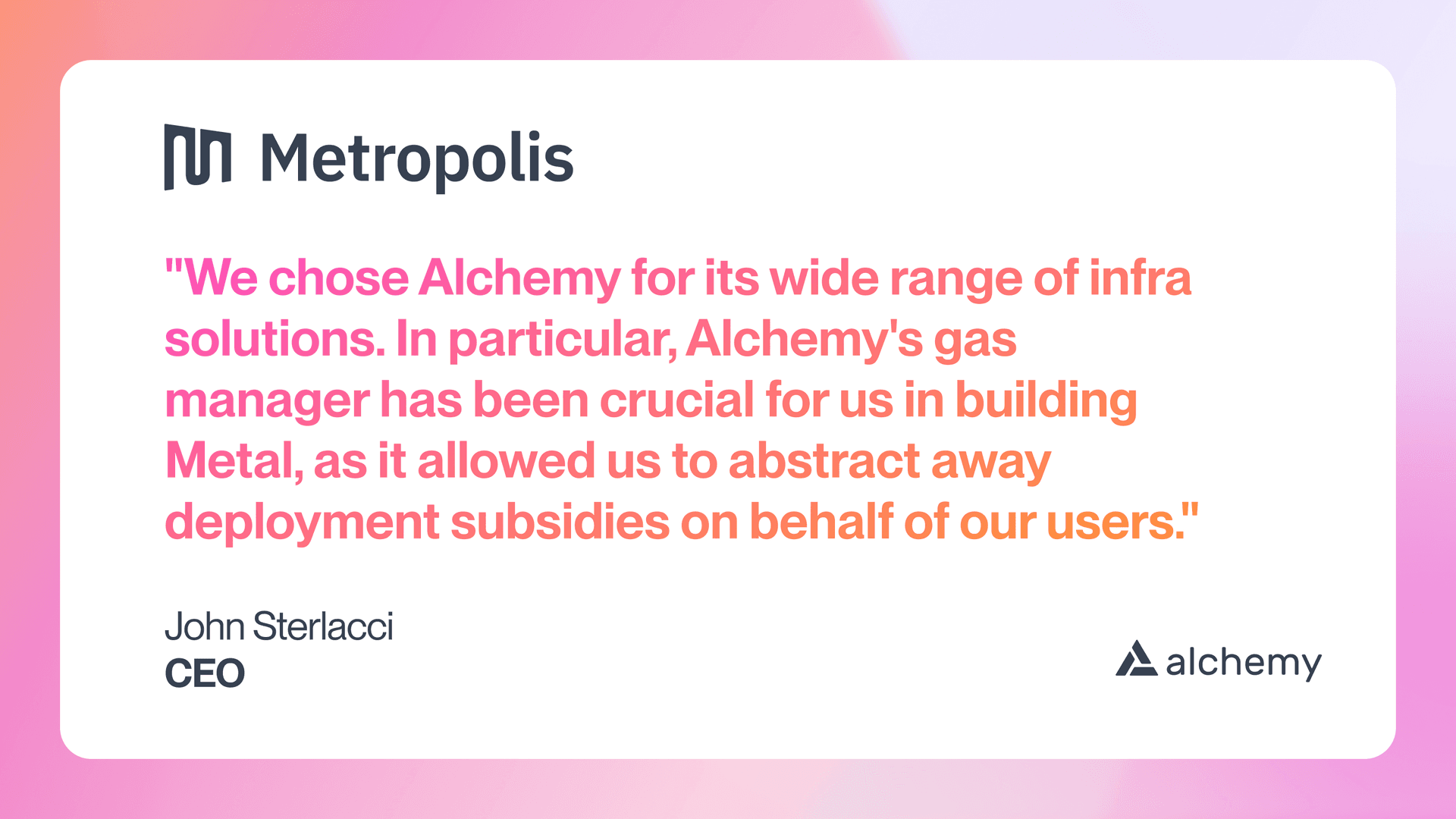 metropolis case study testimonial