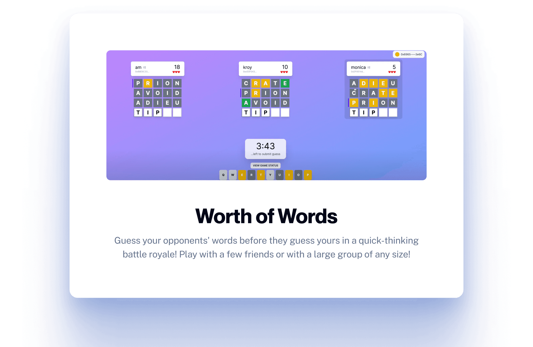 worth of words demo