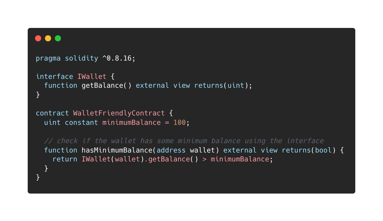Re-use Solidity interface