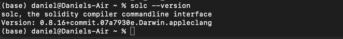 MacOS solidity installation