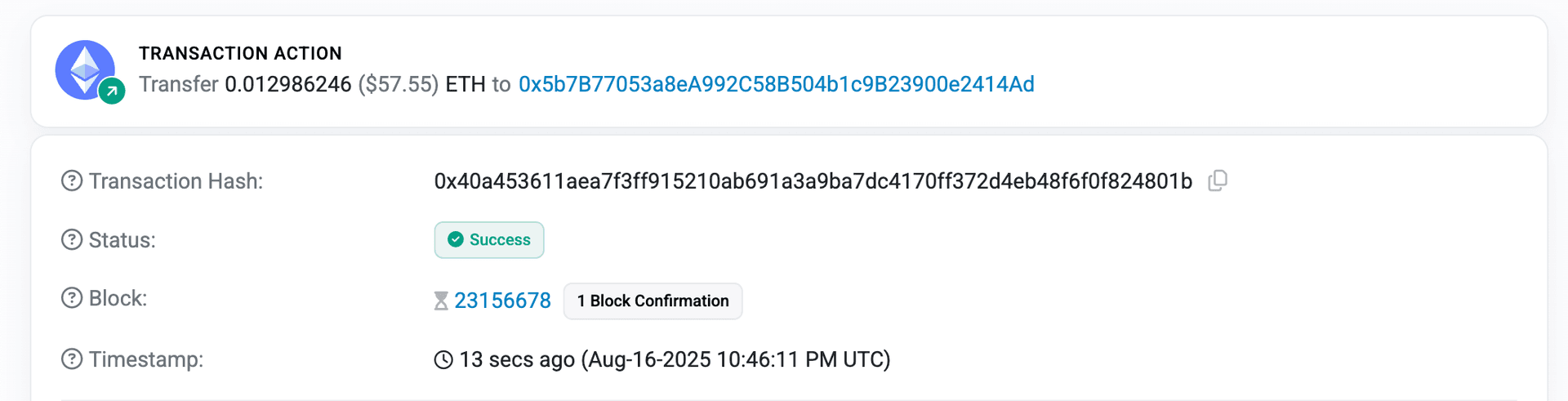 transaction action