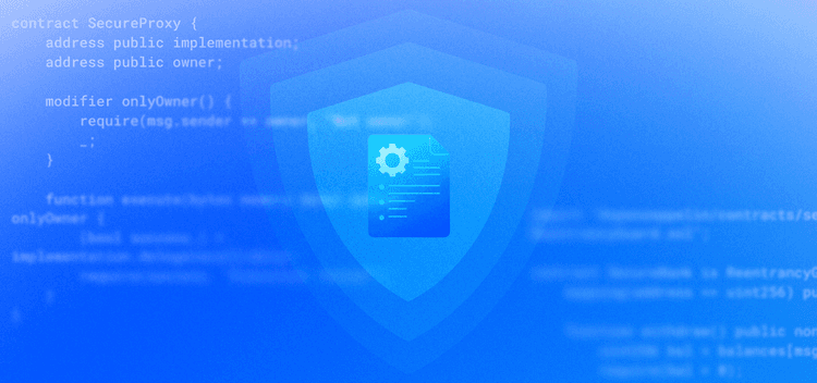 An abstract shield demonstrating code security